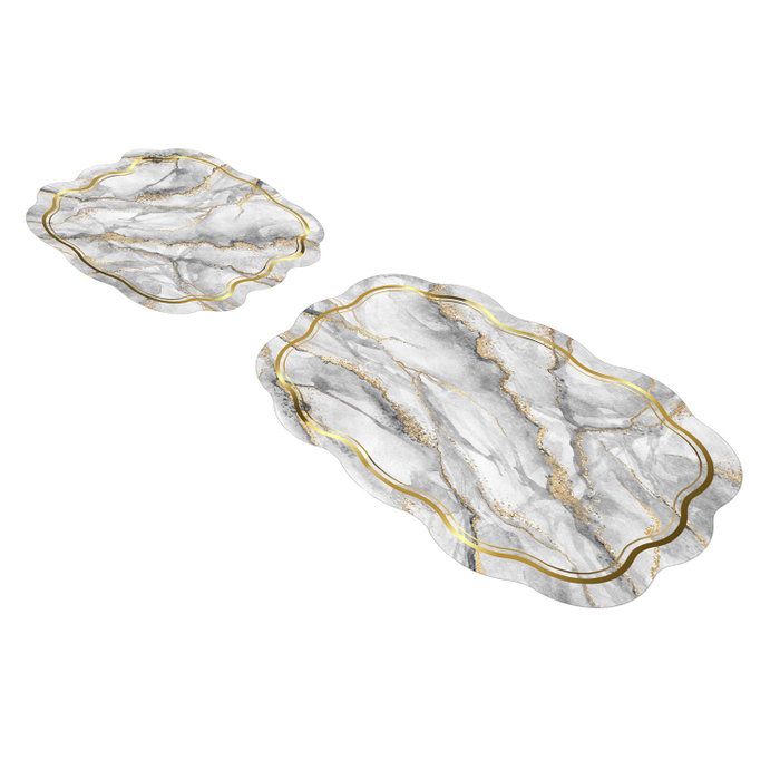 Mijölnir Juego de alfombrillas de baño Gris (2 piezas) Mijölnir Juego de alfombrillas de baño Gris (2 piezas)